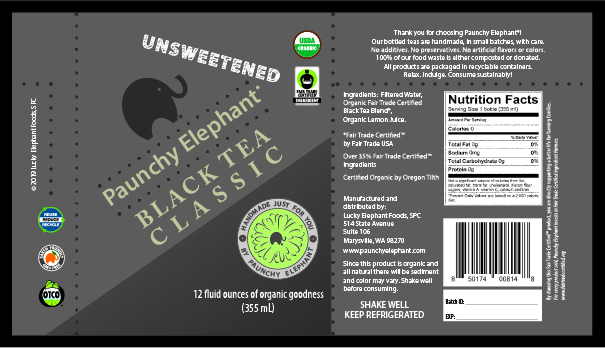 Paunchy Elephant Tea Label